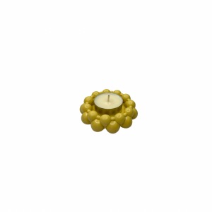 Pearls Pot Tealight Mumluk (Sarı)