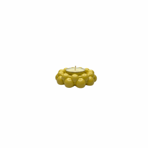 Pearls Pot Tealight Mumluk (Sarı)